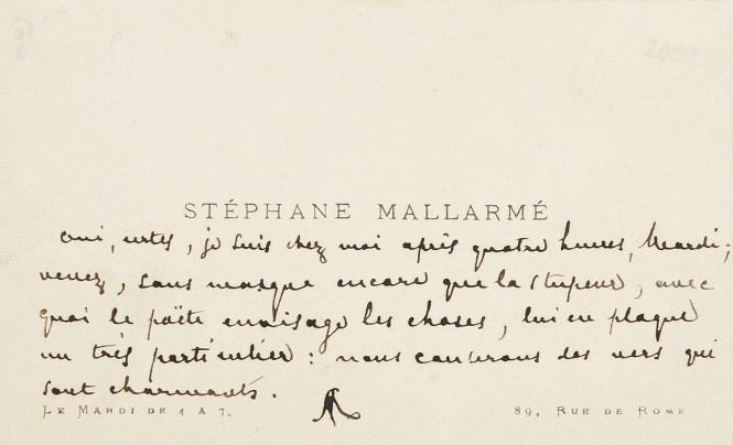 Stéphane Mallarmé 1842–1898, Carte de Visite