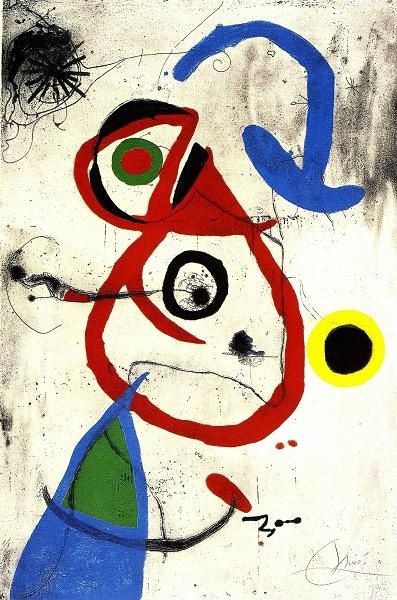 Joan Miro, Barcelona, Carborundum Print, 1970, 75 x 105cm